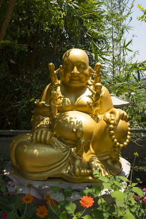 Vietnam, Danang (Marble mountains) Marble statue of a Buddha in the Marble Mountainの写真素材