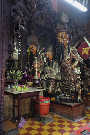 Ho chi Minh city, Vietnam. Nghia An Hoi Quan Pagoda, one of Ho Chi Minh City's many landmarks to discover, one of the oldest temples in Saigon, Vietnam, Asia.の写真素材