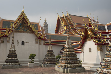 tower bangkok in the temple thailand abstract cross colors roof wat palaces asia sky and colors religion mosaic sculptureのeditorial素材