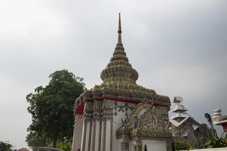 tower bangkok in the temple thailand abstract cross colors roof wat palaces asia sky and colors religion mosaic sculptureのeditorial素材