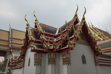 tower bangkok in the temple thailand abstract cross colors roof wat palaces asia sky and colors religion mosaic sculptureのeditorial素材