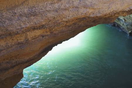 A view of a Praia da Rocha in Portimao, Algarve region, Portugalの写真素材
