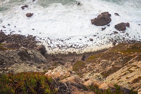 View of Cabo da Roca (Cape Roca), Portugal, the westernmost point of mainland Europeの写真素材
