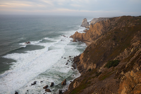 View of Cabo da Roca (Cape Roca), Portugal, the westernmost point of mainland Europeの写真素材