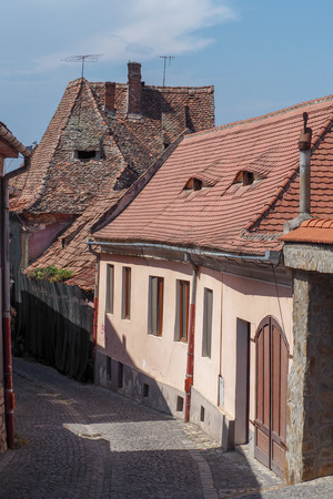 Sibiu, Romania. The city where houses have eyesの写真素材