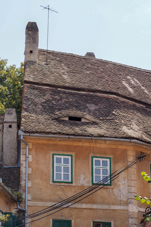 Sibiu, Romania. The city where houses have eyesの写真素材