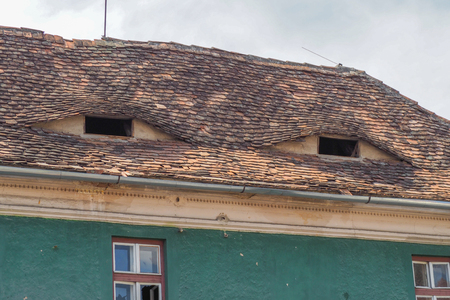 Sibiu, Romania. The city where houses have eyesの写真素材
