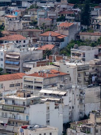 Panoramic view of Lamia City, Central Greeceの写真素材