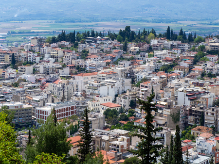 Panoramic view of Lamia City, Central Greeceのeditorial素材