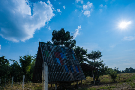 Small farmhouse in northern of Thailandの写真素材
