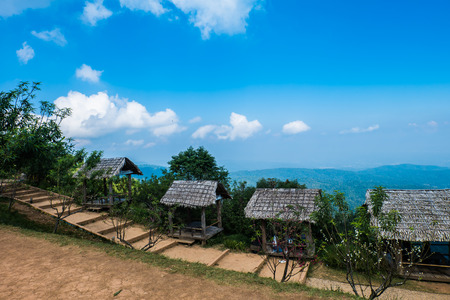 Hut shelters for views Mon Jam, Chiang Mai, Thailand.の写真素材