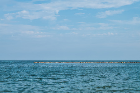 Sea on cloudy days for background.の写真素材