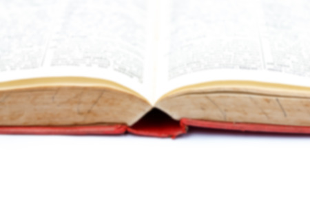 abstract blurred background of a book on white background.の写真素材