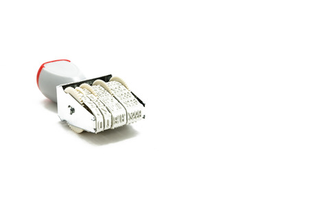 thai date stamp on a white backgroundの写真素材