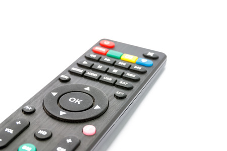 ok button on remote control.の写真素材