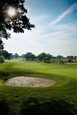 Golf course in Surrey, England, UKの写真素材