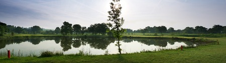 Golf course in Surrey, England, UKの写真素材