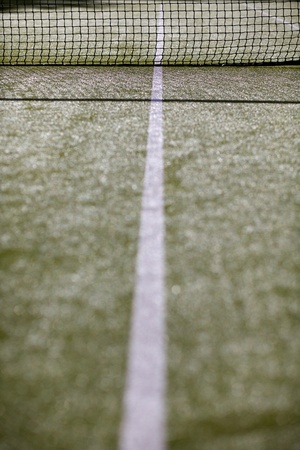 Tennis court and white markings on astro turfの写真素材