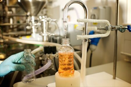 Equipment used in the Britvic tasting lab to sample different flavours,の写真素材