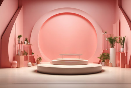Flexible podium and product display stand, designed to showcase customer's products and text, providing a platform for both merchandise and messaging.の素材