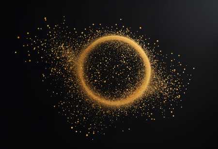 Abstract Minimalist background with wave particles color shapes.の素材