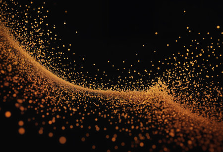 Abstract Minimalist background with wave particles color shapes.の素材