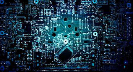 Electronic circuit grunge background