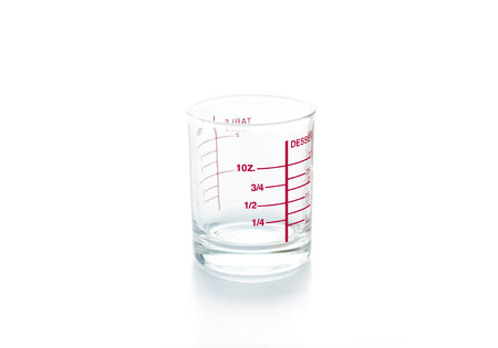glass measure medical on white backgroundの写真素材