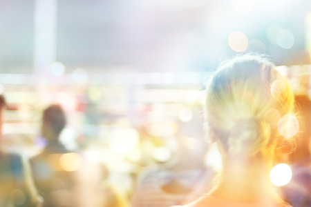 abstract women in the boxing stadium martial arts, pastel color and motion blur concept, for backgroundの写真素材