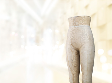 Old Tailors dummy, Mannequins vintage in showroom, Vintage and pastel color tone styleの写真素材