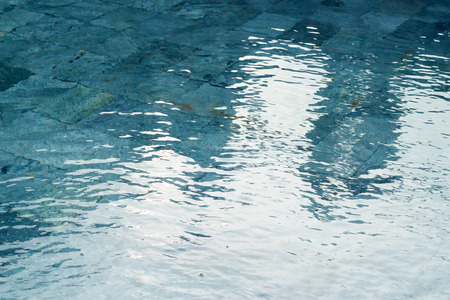 flood water in the street walk, pastel tone soft and blurの写真素材
