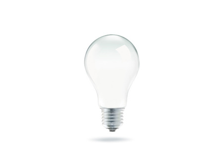 Bulb light with isolated on white backgroundの写真素材