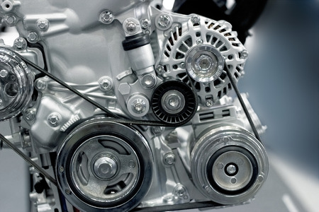 colorful car engine part