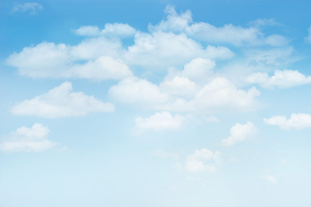 Blue sky with clouds for background, blank textの写真素材