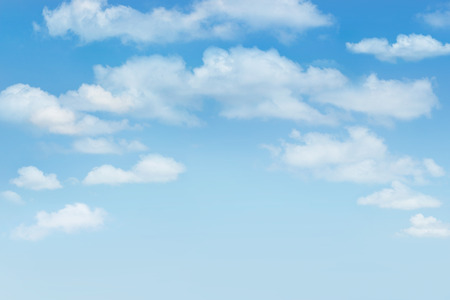 Blue sky with clouds for background, blank textの写真素材