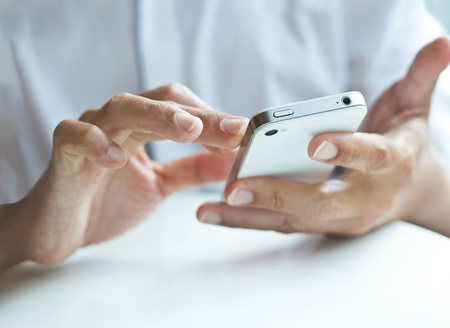 Businessman using mobile smart phoneの写真素材