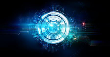 Abstract digital technology background, illustrationの写真素材