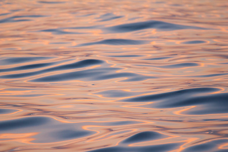 relfection of sunset light on sea surface for background