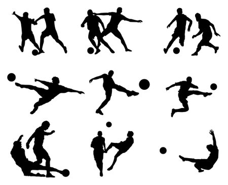 vector footage of football matchesのイラスト素材