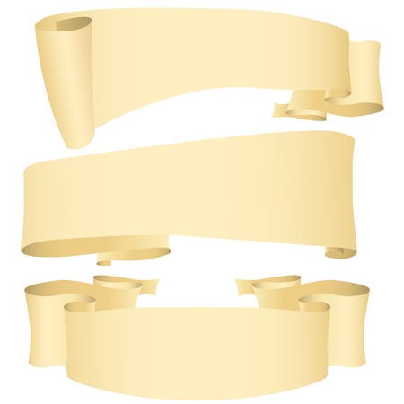 Grunge banners and scrolls set (vector, CMYK)のイラスト素材