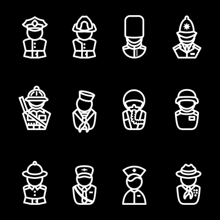 computer icon setのイラスト素材