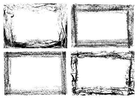 Grunge frames setのイラスト素材