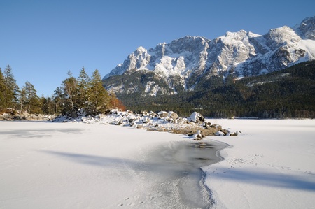 winter lakeの写真素材