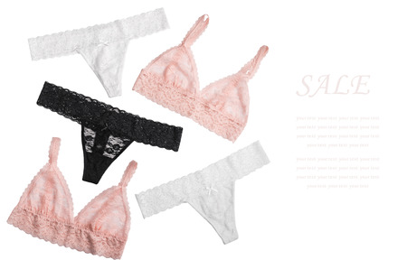Woman lingerie on whiteの写真素材