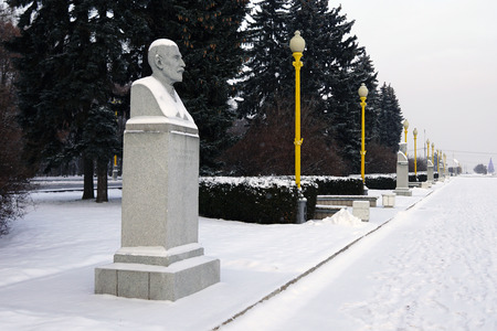 University square is located in the Western administrative district of Moscow Russia on the territory of Leninsky district mountain district Ramenkiのeditorial素材