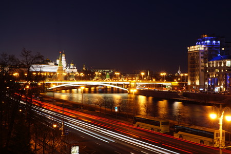 Moscow Kremlin in the heart of Moscow and the oldest part, the main socio-political and historical-artistic complex of the city, the official residence of the President of the Russiaの写真素材