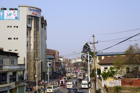 Kathmandu, Nepal - 11 April, 2016 : Streets and architecture of the cityのeditorial素材