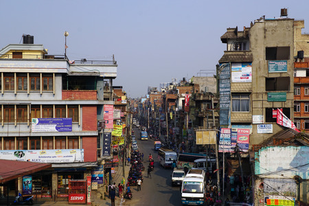 Kathmandu, Nepal - 11 April, 2016 : Streets and architecture of the cityのeditorial素材