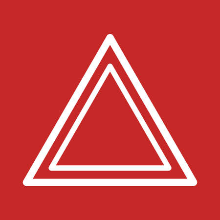 Triangle carefully in flat style for site design. Vector danger icon concept.のイラスト素材
