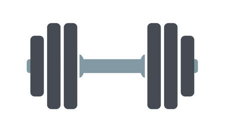 Dumbbell flat icon. Building symbol. Simple vector illustration weidht concept.のイラスト素材